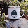 Sunset Forest Creek Creative Enamel Coffee Mugs Outdoor Travel Water Cups Camping Bonfire Party Beer Drink Milk Mug Best Gifts