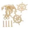 4pcs Retro Cabinet Handles Vintage Ship Wheel And Anchor Drawer Pulls Decorative Furniture Knobs For Dresser Wardrobe Closet
