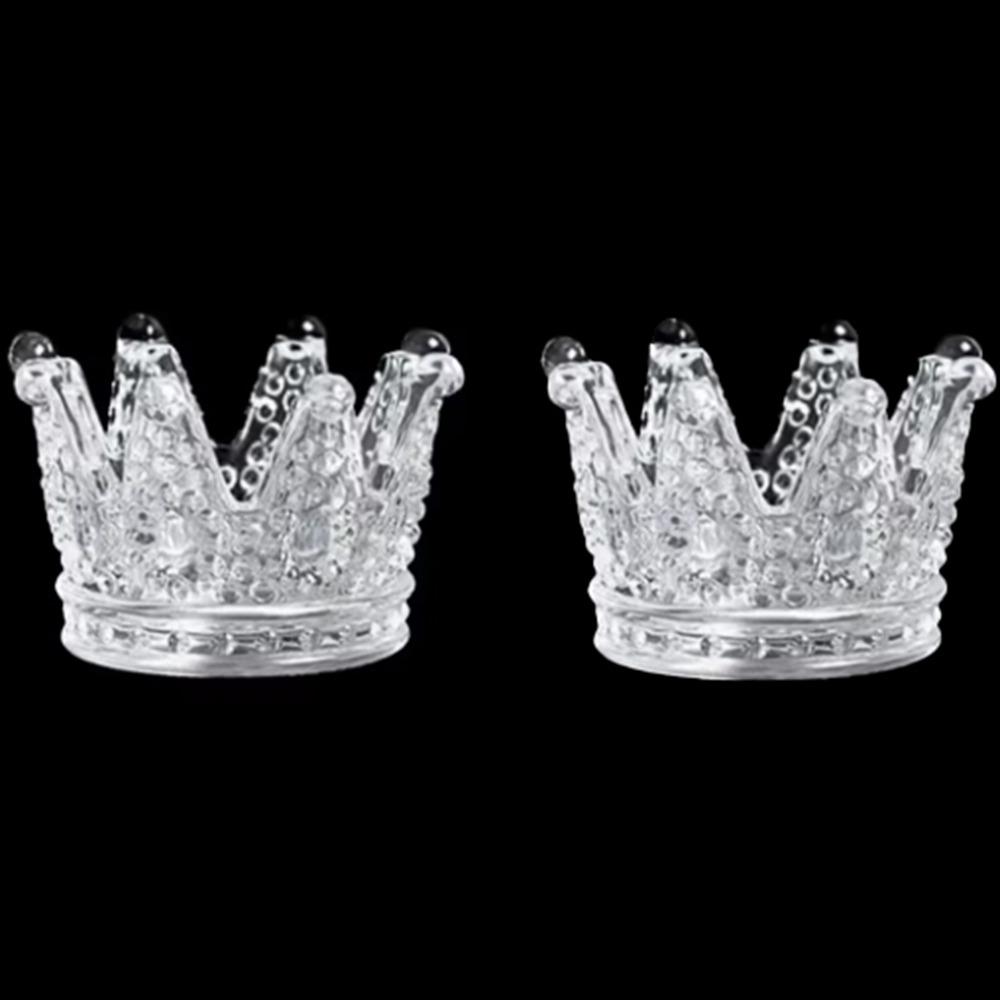

1/2 шт. Стеклянные подсвечники-короны Уникальные, простые подставки для свечей Декоративные аксессуары 2Pcs-Style 2