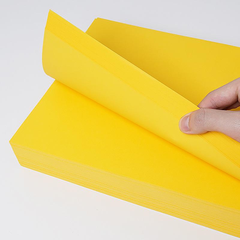 Tangerine A4 Color Paper: 70g Cardstock for Office & Handmade Origami, Gold.