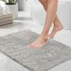 Chenille Bath Mat Soft and Absorbent Bath Rug Non-Slip and Quick Dry Shower Carpet for Home Bathroom-Machine Washable