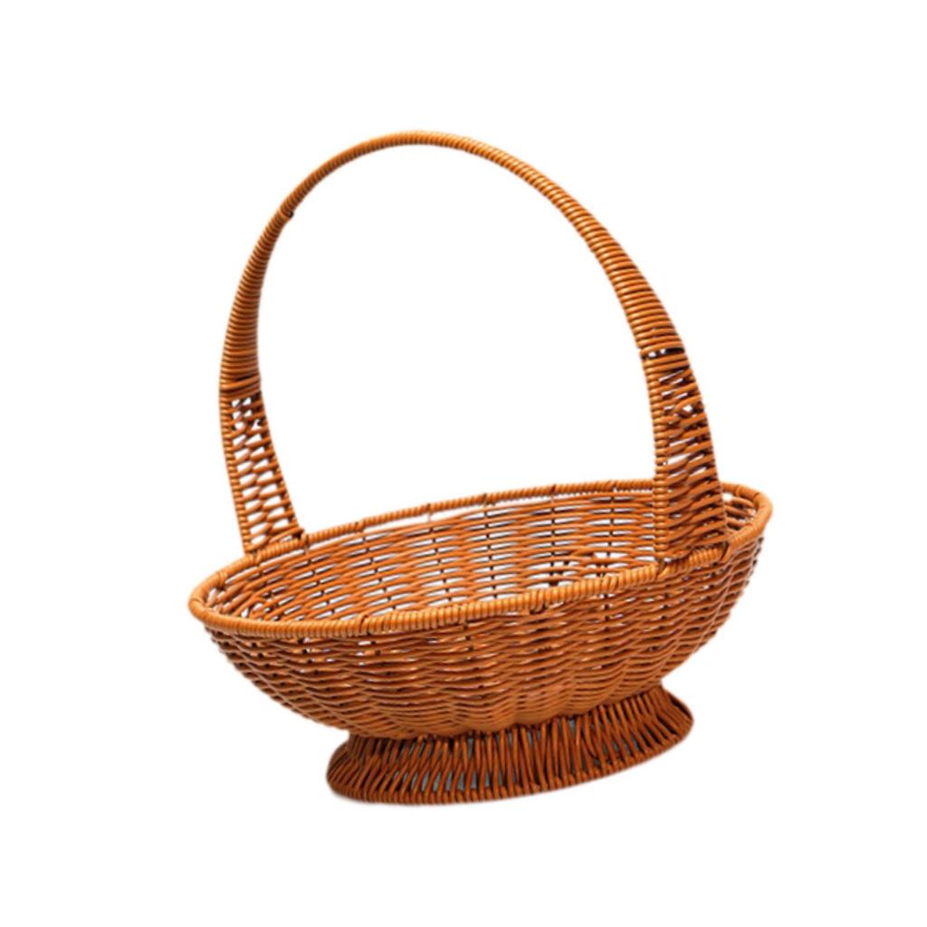 Handwoven Basket Picnic Basket Practical Large Capacity Multipurpose Round