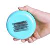 Magnetic Pin Cushion Sewing Stitching Needle Storage Pin Blue Round Holder Box