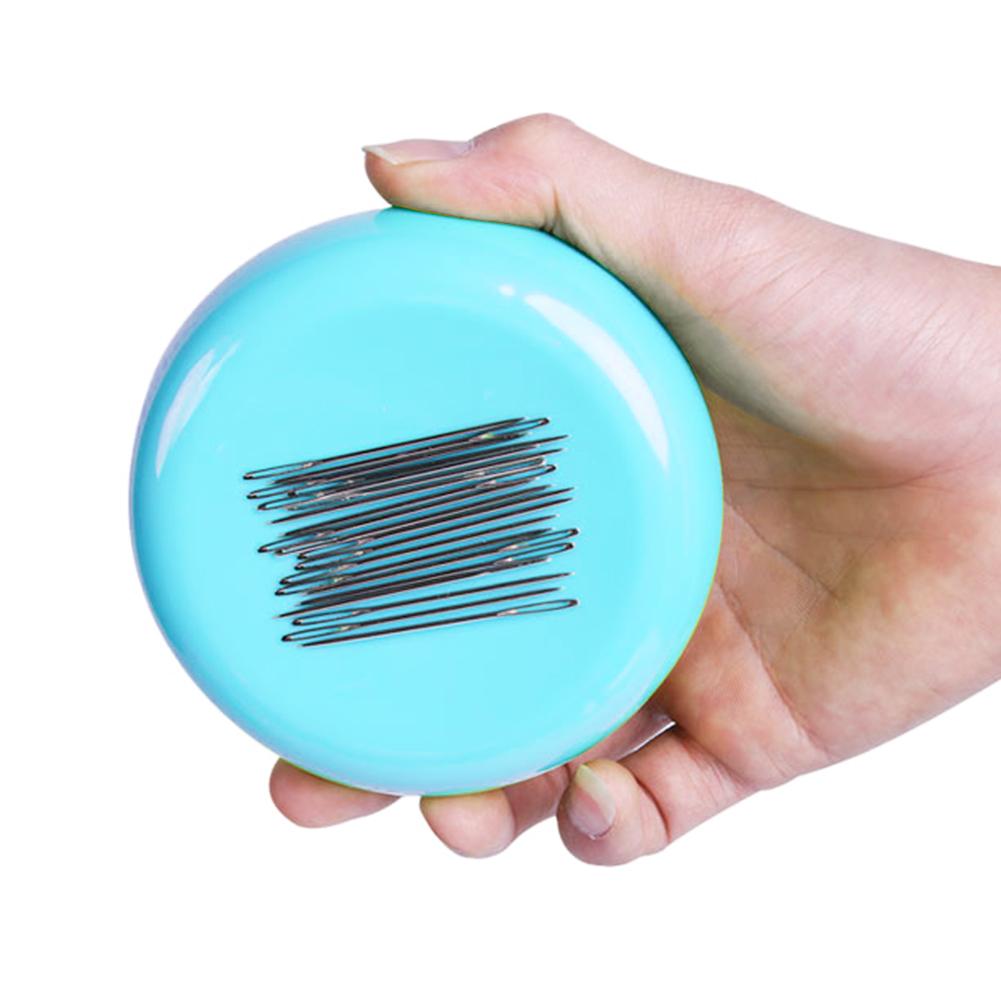 Magnetický jehelníček Šití Skladování jehel Špendlík Modrý Kulatý Držák Krabička