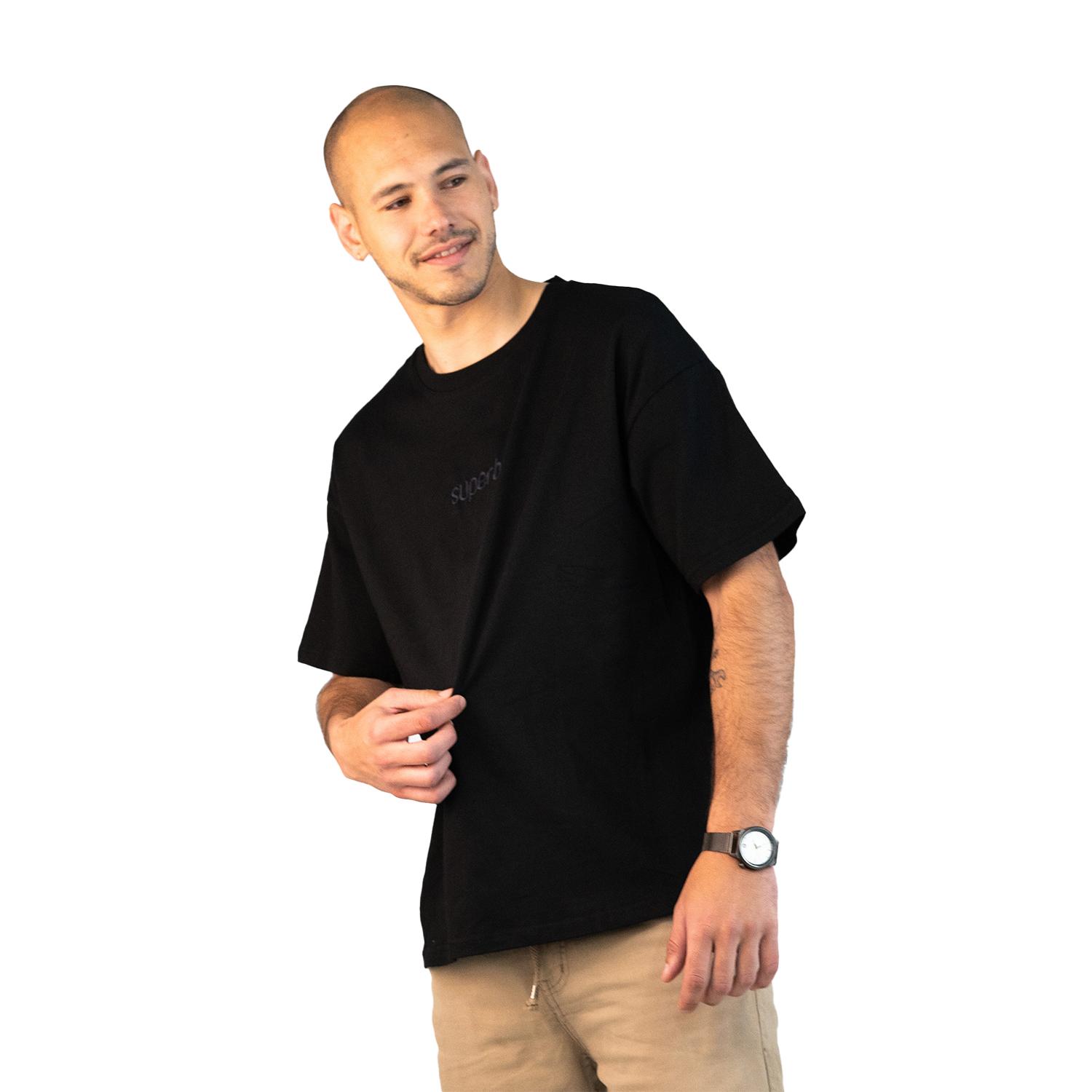 

Мужская футболка оверсайз с коротким рукавом 3900 L чёрный