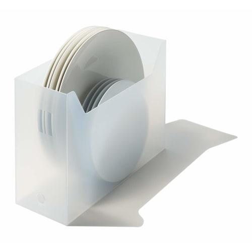 Like-it Storage Case File Box Square Wide Set of 4, Approx. 13cm W x 34cm D x 25.4cm H, White, Made in Japan, LM-28, 4P, A4