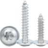 201 Stainless Steel M2/M3/M4 Plum Slot Pan Head Self-Tapping Screws with Gasket