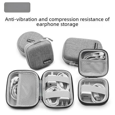 Bluetooth Headset & Charger Storage Box - EVA Protection for Cables, U-Disk, Phone Accessories