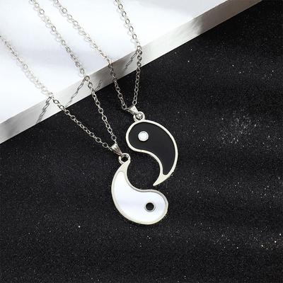 New Tai Chi Zinc Zinc Alloy Women Mystical Yin Yang Pendant Jewelry Necklaces Clavicle Chain