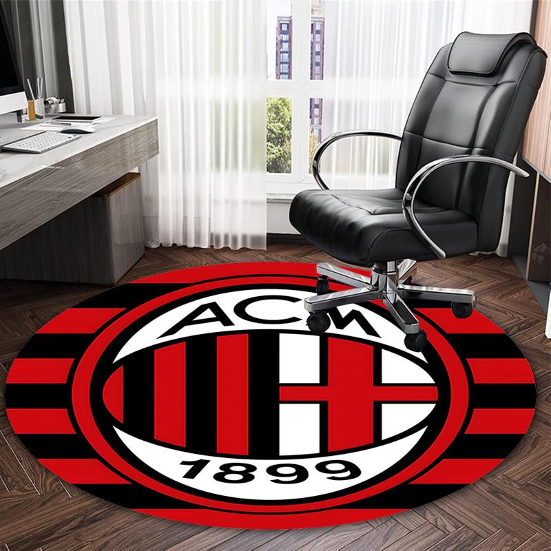 1pc A-AC Milan Carpet, Round Rug, Comfortable, Suitable for Entryways, Living Rooms, Office, And Bedrooms, Christmas Decoration