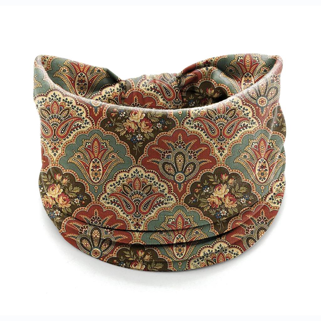 European American Women's Hair Band African Print Pattern Wide Edge Elastic Knot Sports Yoga Headband Women's Headwear Hair