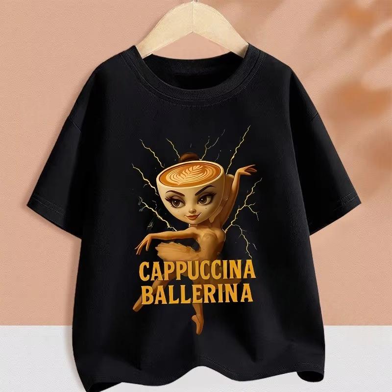 Kids Clothes Funny Italian Brainrot Children's T Shirt Cartoon Graphics Casual Vintage Boys Girls Short Sleeve Tee Top