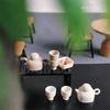 1/12 Dollhouse Simulation Teapot Teacup Kit Dollhouse Miniature Kitchen Decoration Toy Dolls House Micro Scene Photo Props