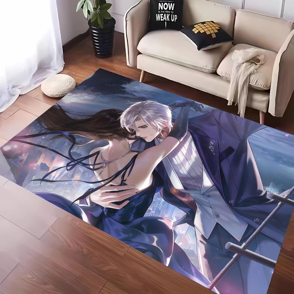 1pc Carpet Game Anime Characters Print for Home Living Room Bedroom Decor Non-slip Rug Floor MatComfortable Carpet for Fans Gift