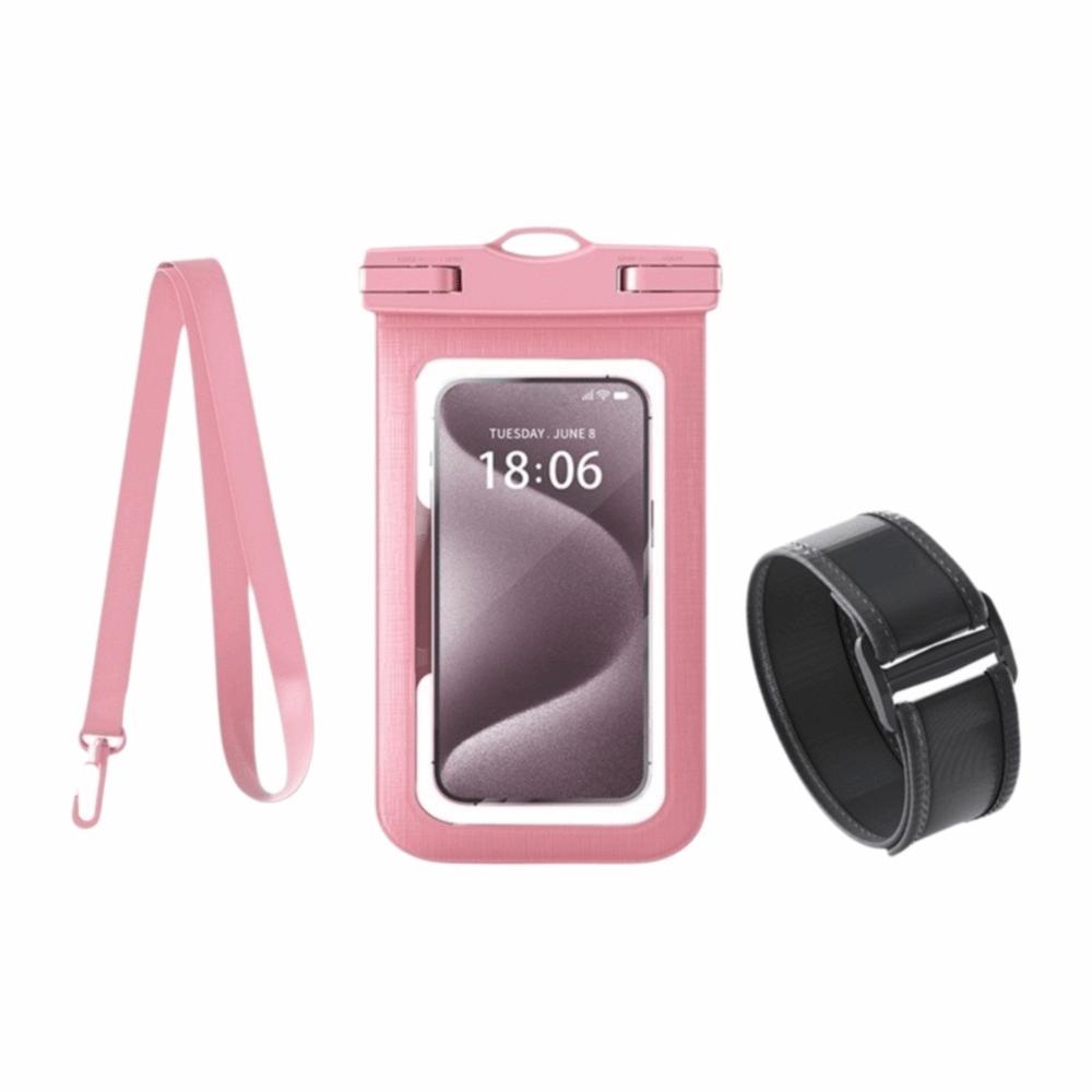 Lightweight Waterproof Phone Pouch Adjustable Strap Dry Bag  The Water-Sprinkling Festival розовый