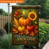 2D Flat - 2D Flat Printing Garden Flag 1pc, Autumn Harvest Scene Durable Single-Sided Print Yard Flag, Garden & Home Holiday Decoration, 29.97X44.96 C