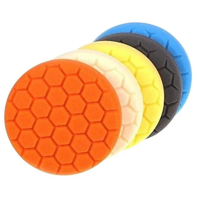 5Pcs Set Car Waxing Buffing Pad Polishing Disc 3/5/7Inch Wax Pads for Car Detailing Buffer Compound Auto Care Repair Tools