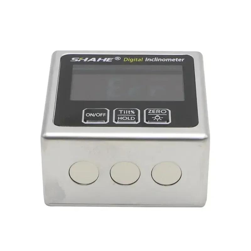 Shahe Digital Angle Finder Gauge Protractor Inclinometer With Magnetic Base And Backlight Precision Metal Digital Protractor
