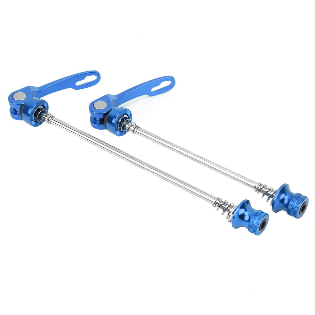 2Pcs Bicycle Wheel Hub Skewers Mountain Bike Road Bike Axle Quick Release Skewer LeverBlue
