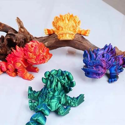 Naujas 3D spausdinimo išskirtinis miniatiūrinis liūto papuošalas Kinų liūto šokio modelis sąnarių judinamas figūrėlė namų dekoras amatas namų amatas