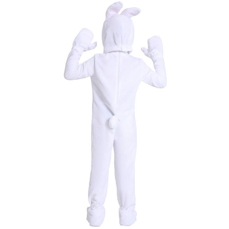 Kids Halloween Costume Plush White Rabbit Outfit Stage Performance Sleepwear Toddler Animal