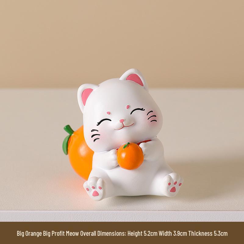 Lucky Cat Ornament for Home, Office, or Car Console