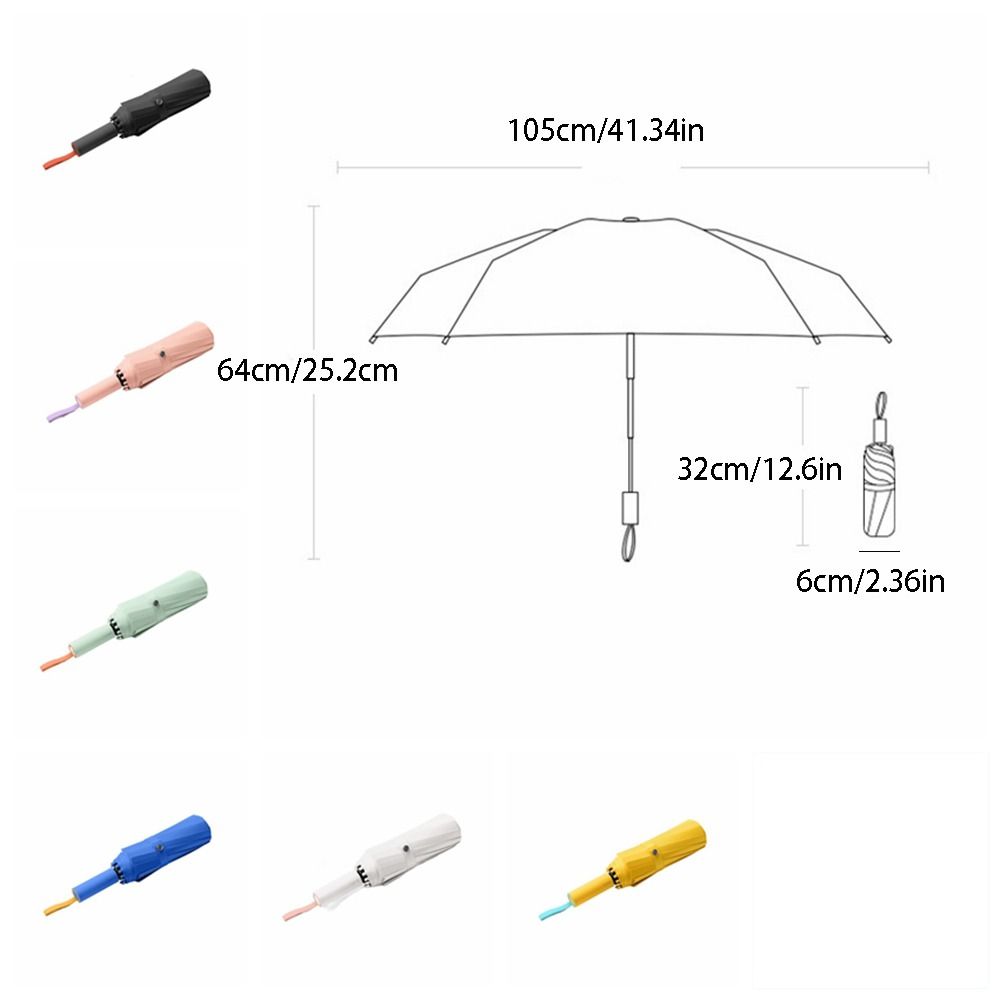 Verstärkter Automatischer Faltbarer Regenschirm Große Größe Sonnenschutzschirm UV-Schutz