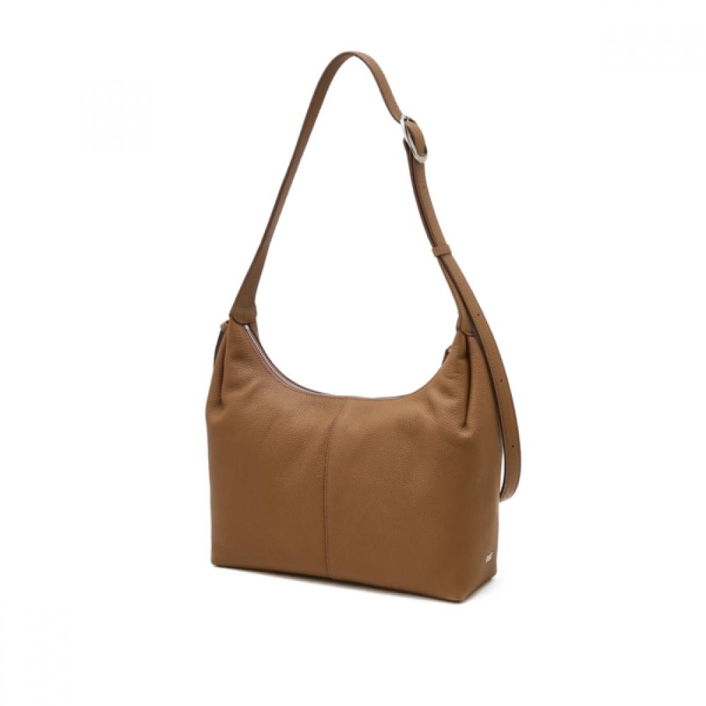 Daks Brown Leather Shoulder Bag Dcba6f111w2