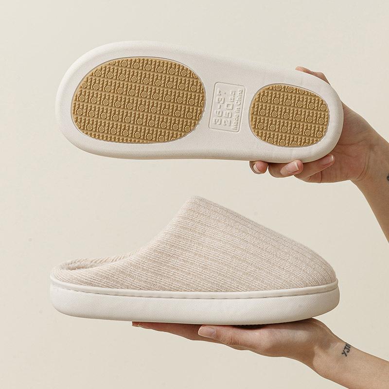 New Anti-slip Cotton Shoes for The Elderly, Indoor Fleece Warm Slippers