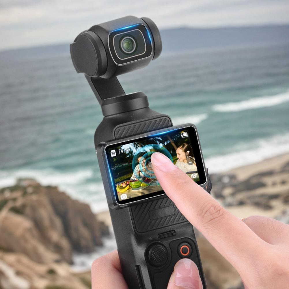 1/2Sets For DJI OSMO Pocket 3 HD Lens Protector + Screen Protector Lens Protective Film Clear Lens Screen Protector Guard