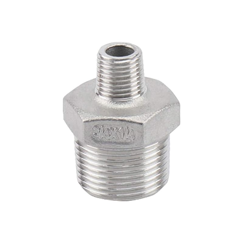 Feelers Reducing Hex Nipple, 304 Stainless Steel 1"x 3/4" NPT Male Pipe Fitting Reducer Nipple Adapter (Pack of 2)