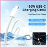 Original Apple PD 60W USB-C Fast Charging Cable Braided Type-C To Type-C Cord Safe Low Temperature Charging Compatible CarPlay For Smartphone Tablet