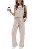 Spring/Summer 2026 Women's Two-Piece Casual Pleated Vest Set