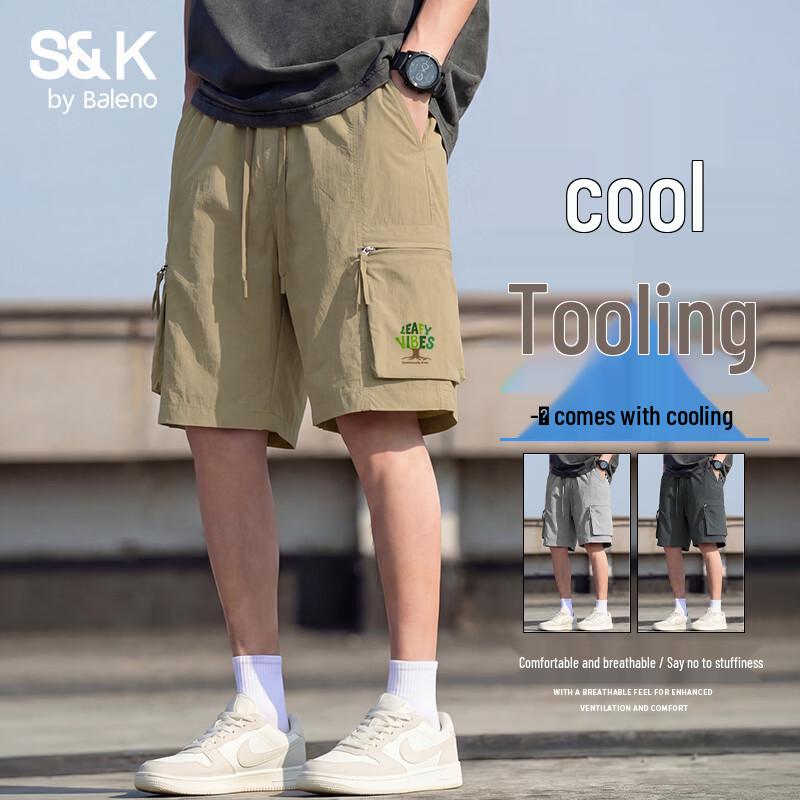 Baleno Men s American Style Ice-Feel Quick-Dry Cargo Shorts