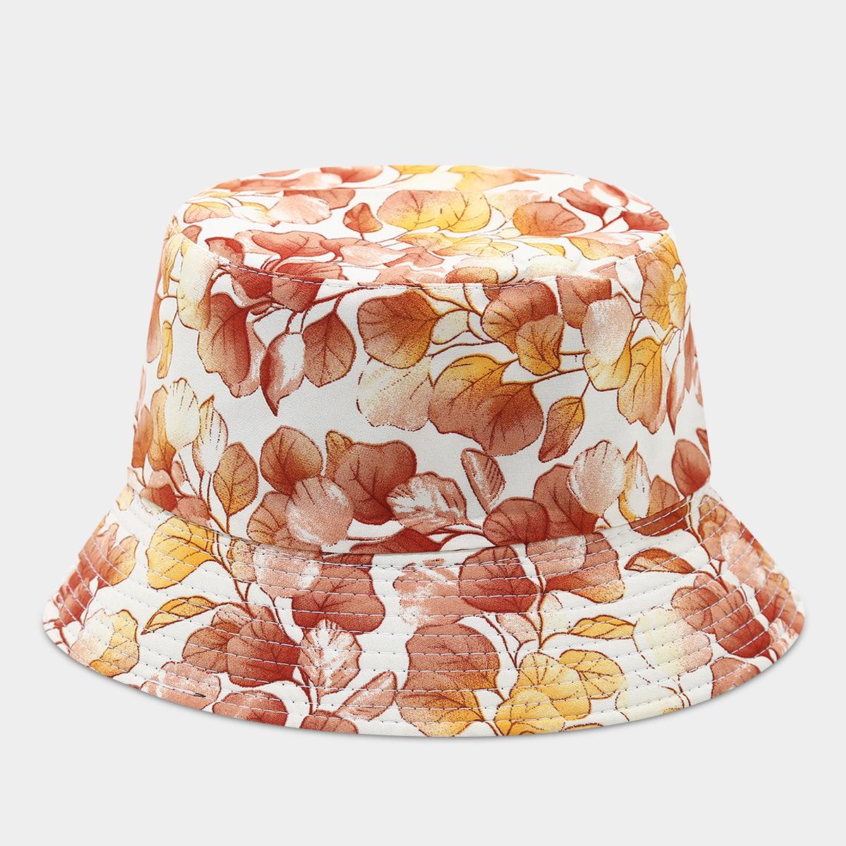 

Women s Flower Pattern Foldable Bucket Hat Wide Brim Sunshade Spring Summer Outdoor Casual Sun Hat 56-58CM