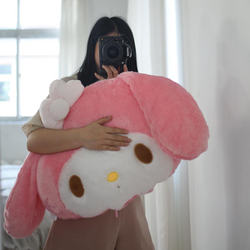 Big Size My Melody Plush Toy My Melody Hug Pillow Comfortable Back Cushion Lovely Sanrio Plushies Sofa Decorative Pillow Gift