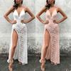 French Sexy Elegant Suspender V-neck Halter Lace Dress 2026 European and American Spring and Summer Fashion New Long Dress