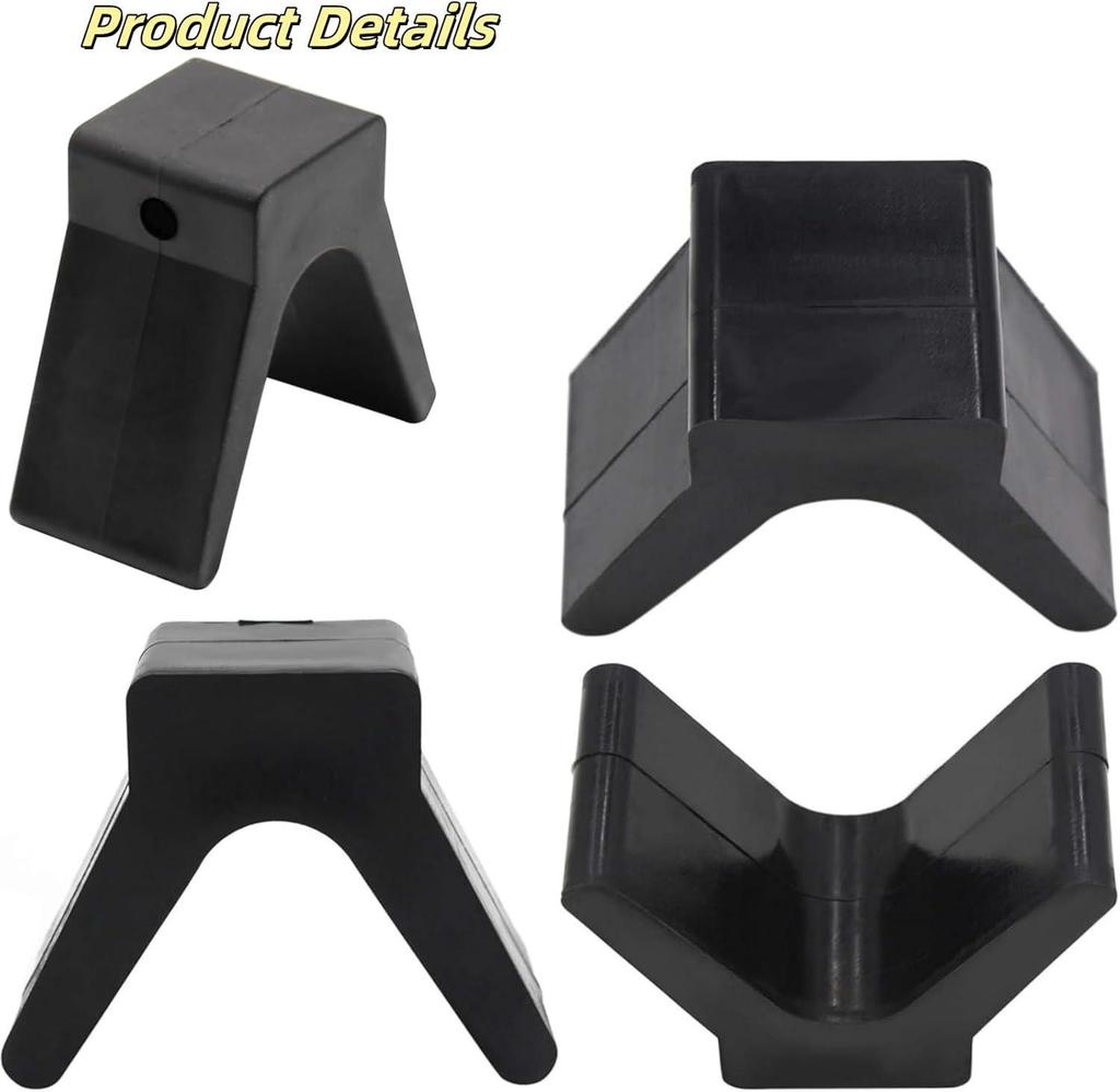 2-Inch Marine Trailer V-Type Seat Rubber for Yachts & Kayaks