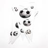 White Football Party Supplies: Disposable Tableware Set with Plates, Cups, and Napkins for Boys' Birthday