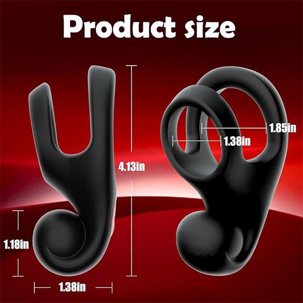 Vibrating Cock Ring with Clitoral Stimulator, Dual Penis Ring Vibrators for Longer Lasting Stronger Adult Sex Toys for Men Women Pleasure