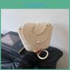 Handcrafted Grass Weaving Solid Color Bag With Interior Storage For Beach Days