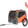 Remorque de Vélo pour Chien, Supporte jusqu'à 66 lbs, Chariot pour Animaux de Compagnie Porte-Vélo, Cadre Pliable Facile avec Roues à Libération Rapide, Attelage Universel pour Vélo,