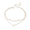 Trendy Double-Layer Heart Anklet: Stylish Beach Jewelry for Women