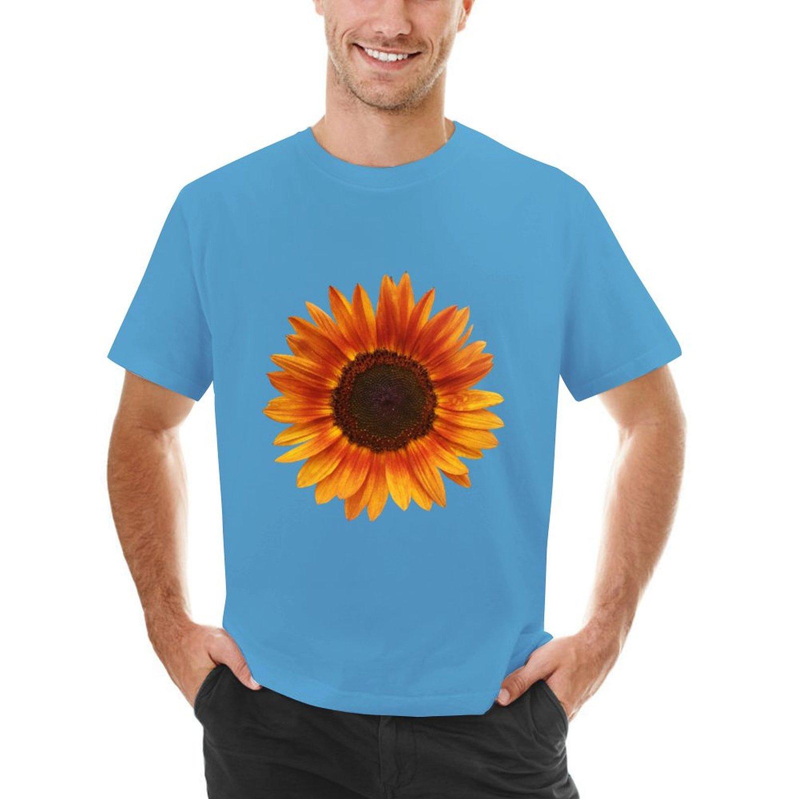 Sunflower Shirt/ Sunflower Clothing/Sunflower Accessories-Sunflower T-shirt plain men t shirts S