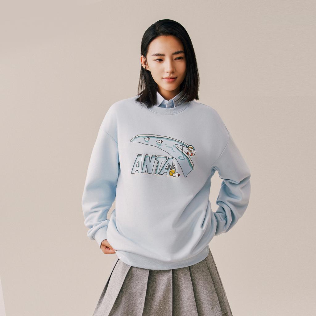 Anta Autumn Campus Fashion Versatile Hoodie Unisex Tops 952548708-6