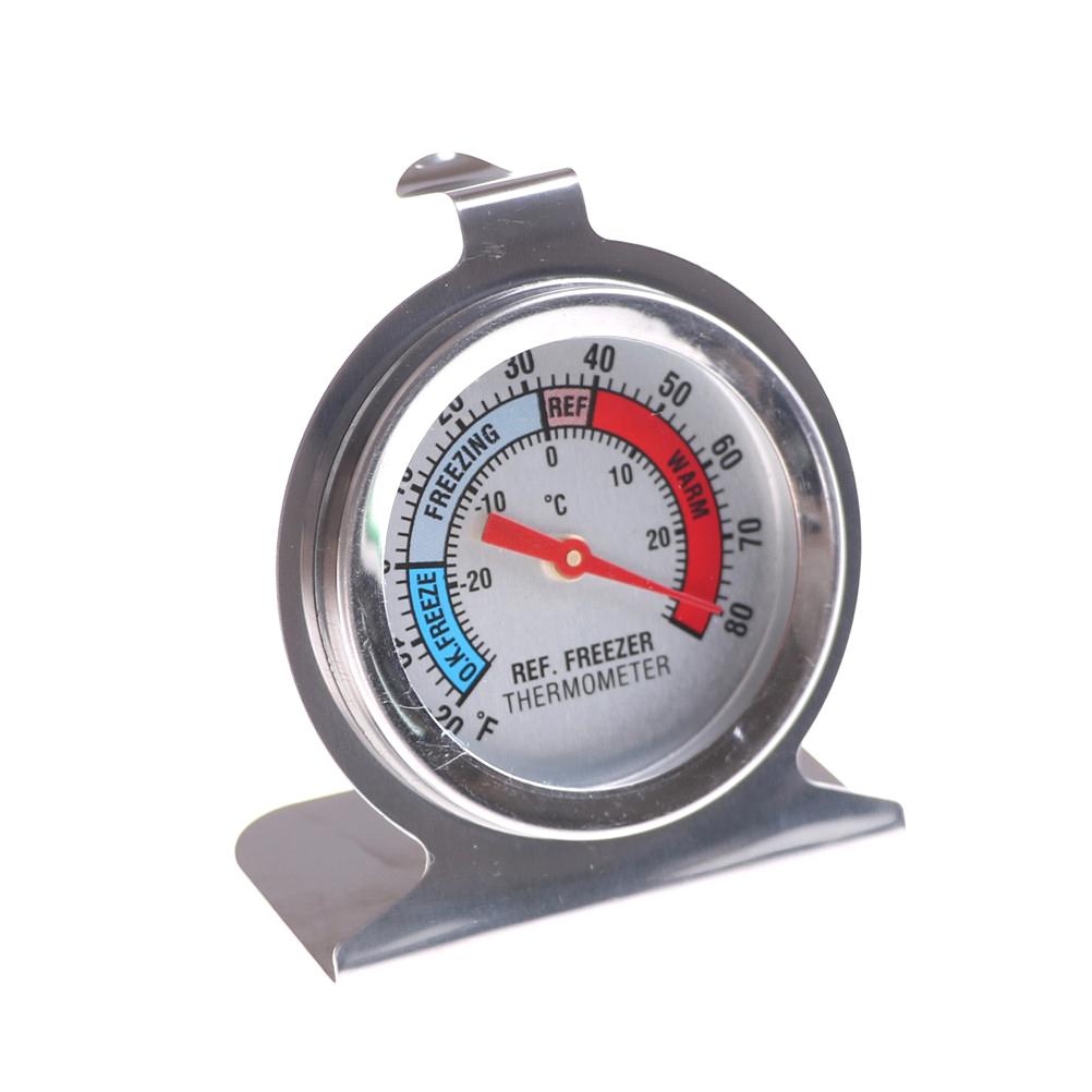 1pc Stainless Steel Refrigerator Freezer Thermometer Fridge Refrigeration Temperature Gauge Home Use