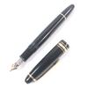 Great MONTBLANC Fountain Pen Meisterstck Cap Type Black Gold 14K Mens Used