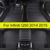 Car Floor Mats for Infiniti Q50 2014 2015  Auto Foot Pads Automobile Carpet Cover
