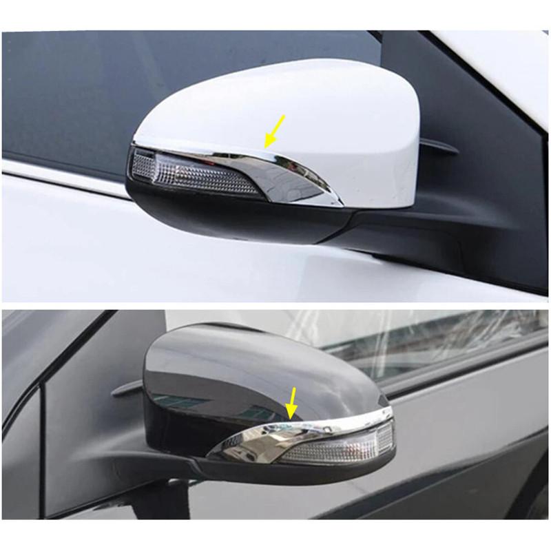 For LHD Toyota Corolla 2014 2015-2018 ABS Plastic Side Rearview Mirror Strip Cover Door Wing Exterior Trim Car Adhesive Sticker