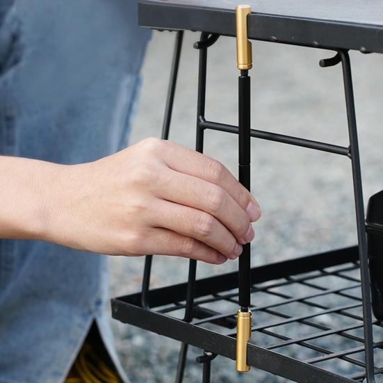 Mesh Table Connector Rod Heavy Duty Aluminum Alloy Brass Ends Adjustable Portable Outdoor Camping Folding Table Fixing Metal Connection Pole
